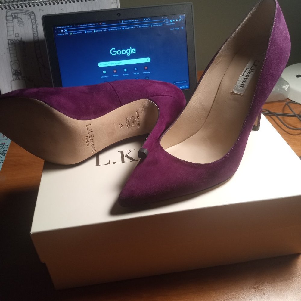 L.K. Bennett purple coloured pumps